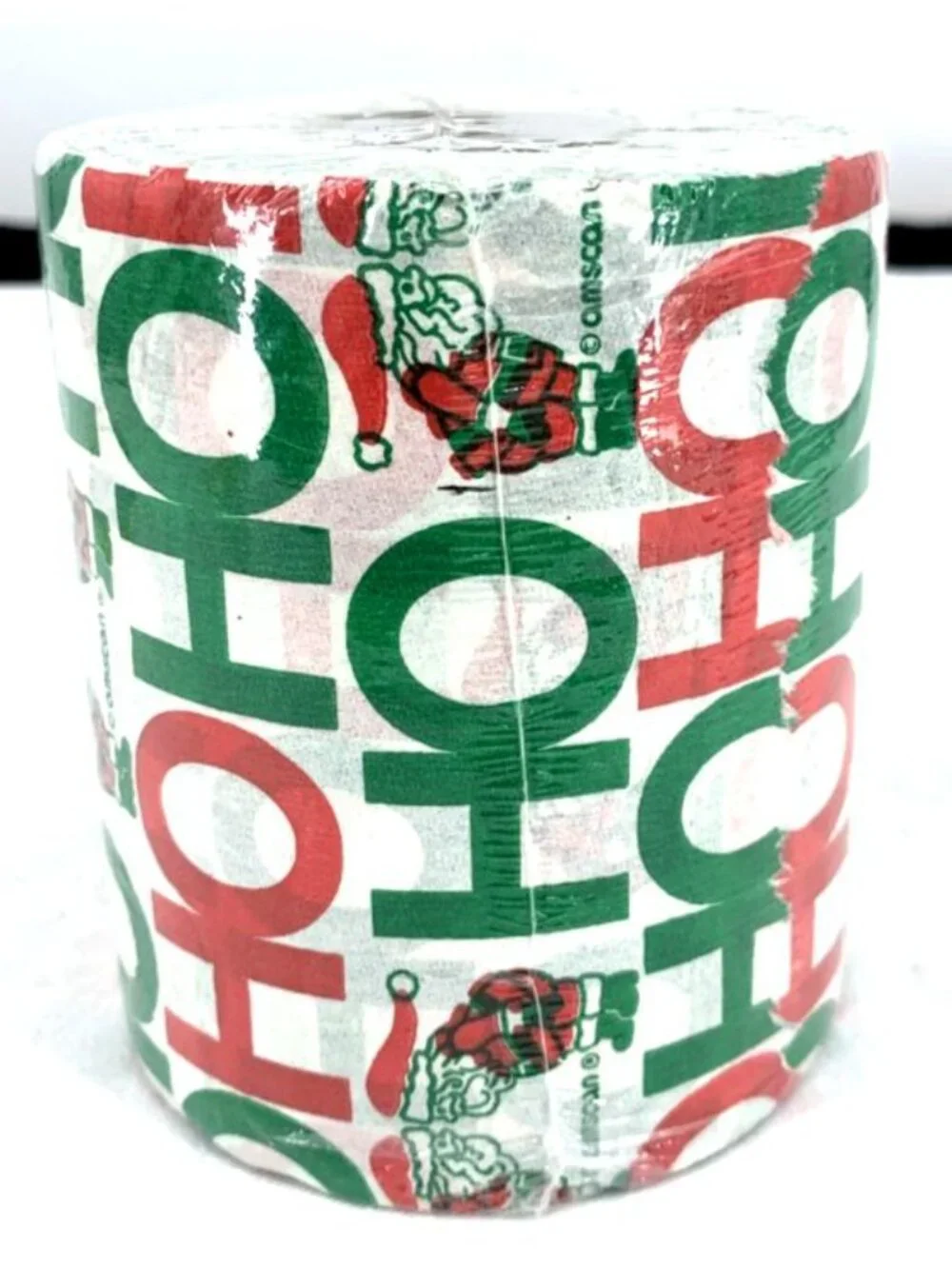 Amscan HO HO HO Christmas Toilet Paper Roll Sealed Vintage 450 2 ply USA